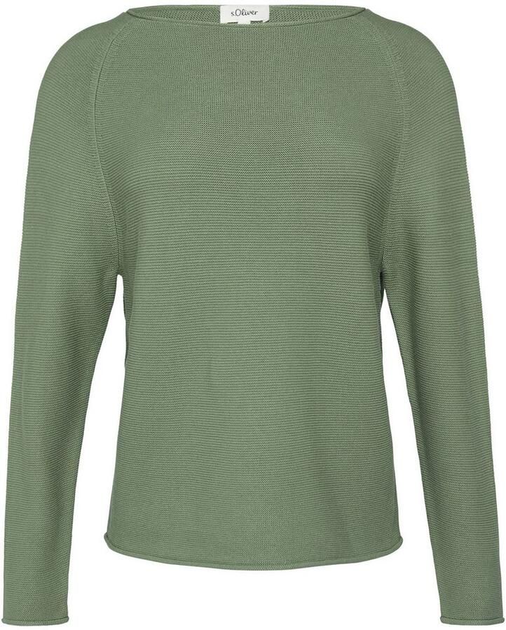 S.Oliver RED LABEL Regular fit gebreide pullover van katoenmix met raglanmouwen - Foto 3