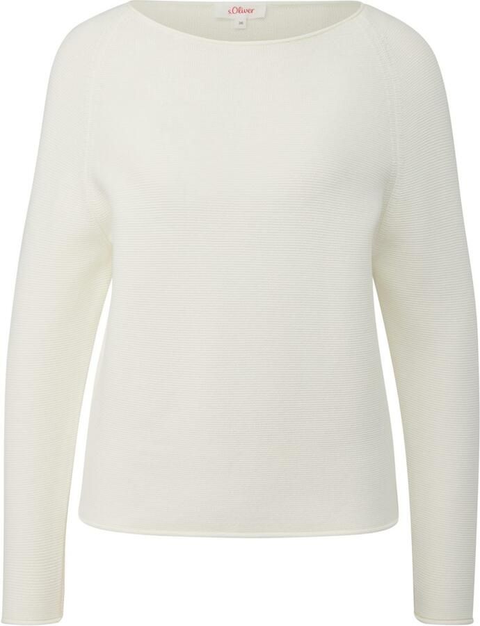 S.Oliver RED LABEL Regular fit gebreide pullover van katoenmix met raglanmouwen - Foto 2