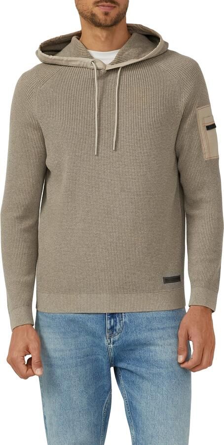 S.Oliver Gebreide trui met capuchon en rijgkoord - Foto 4