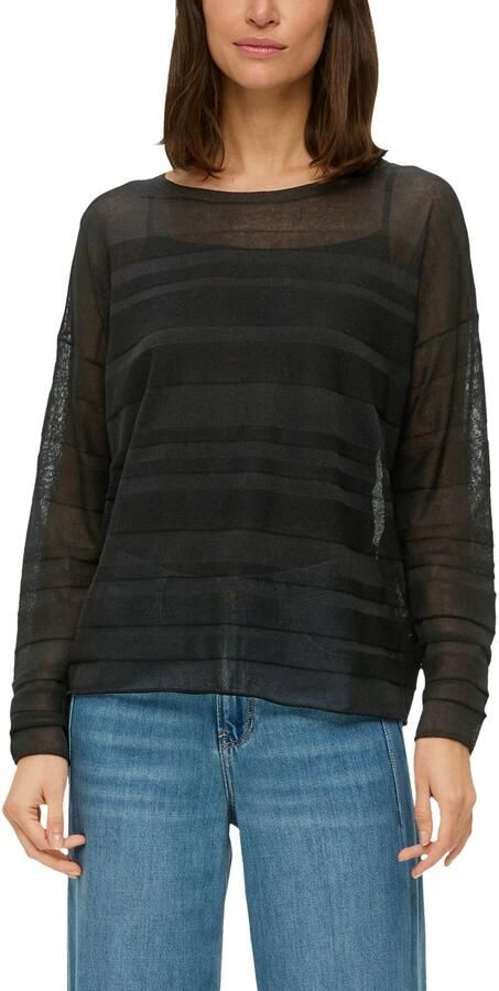 S.Oliver Gebreide trui met motiefstructuur - Foto 4