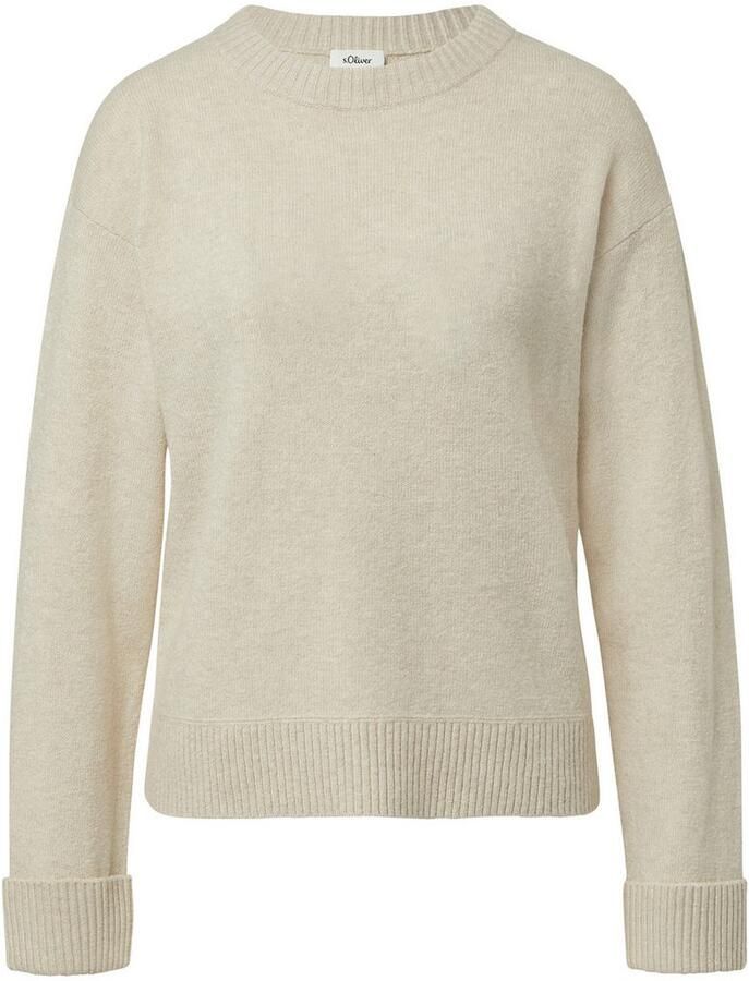 S.Oliver RED LABEL Relaxed fit gebreide pullover van katoenmix met wol