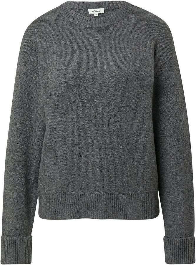 S.Oliver RED LABEL Relaxed fit gebreide pullover van katoenmix met wol - Foto 4