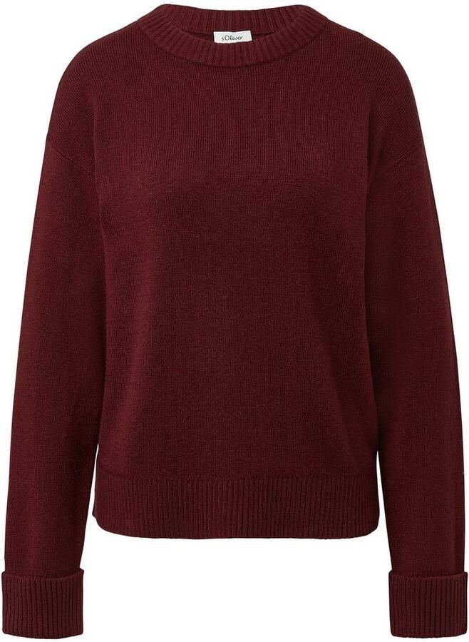 S.Oliver RED LABEL Relaxed fit gebreide pullover van katoenmix met wol