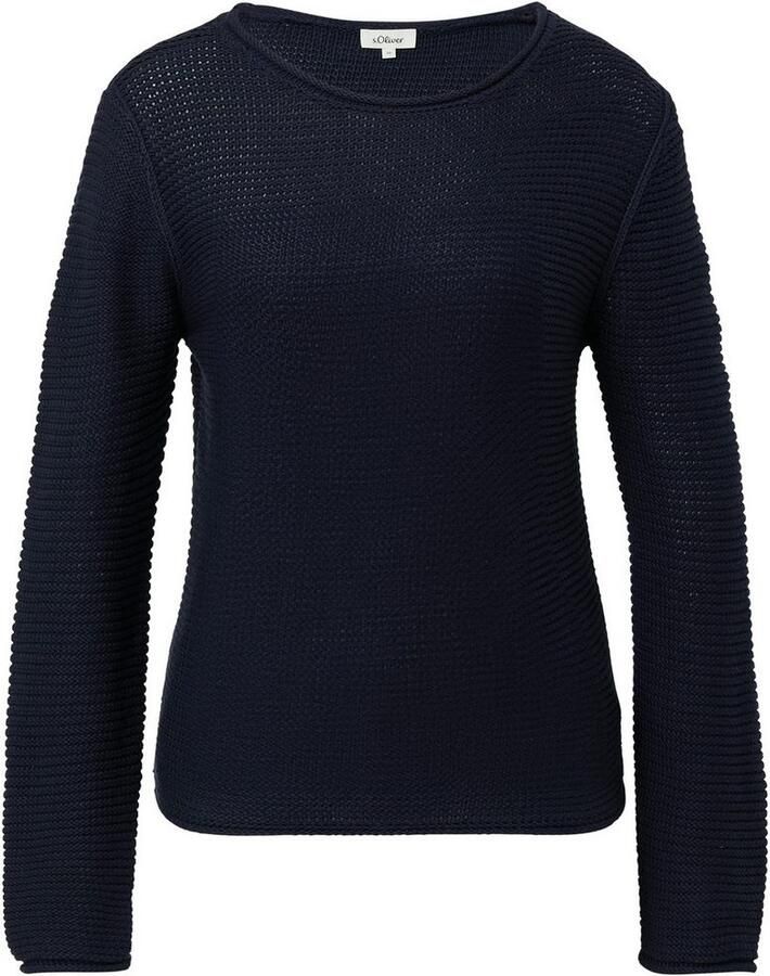 S.Oliver Gebreide trui met ronde hals