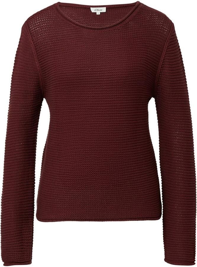 S.Oliver Gebreide trui met ronde hals