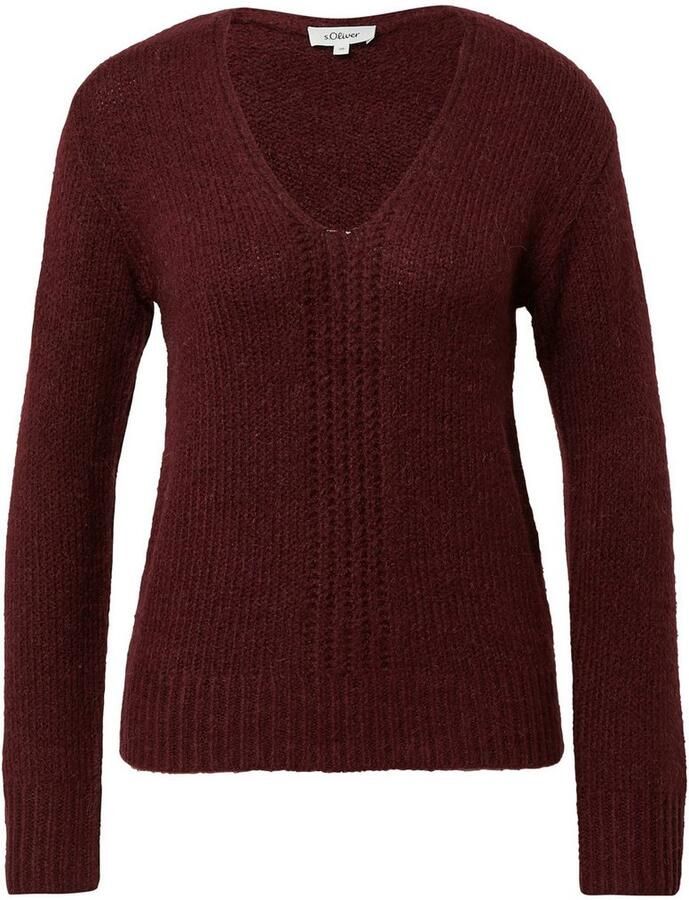 S.Oliver Gebreide trui met v-hals