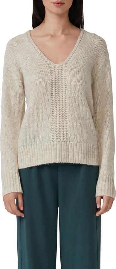 S.Oliver Gebreide trui met v-hals - Foto 4