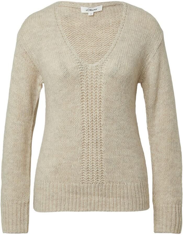 S.Oliver Gebreide trui met v-hals