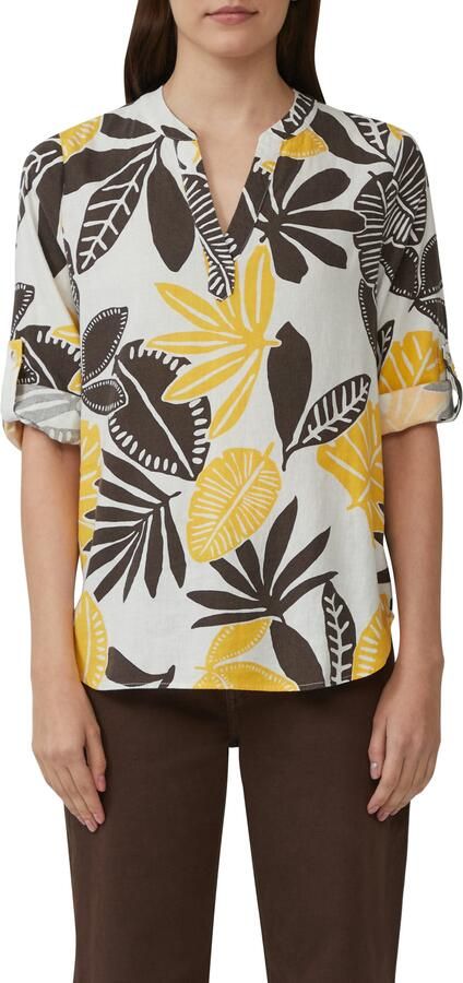 S.Oliver Gedessineerde blouse met een bloemmotief - Foto 4