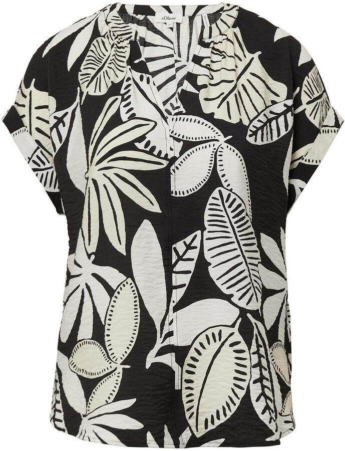 S.Oliver RED LABEL Relaxed-fit blouseshirt van viscosemix