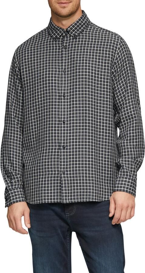 S.Oliver RED LABEL Regular fit vrijetijdsoverhemd van gestructureerd katoen met button-downkraag - Foto 4