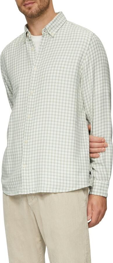 S.Oliver RED LABEL Regular fit vrijetijdsoverhemd van gestructureerd katoen met button-downkraag - Foto 4