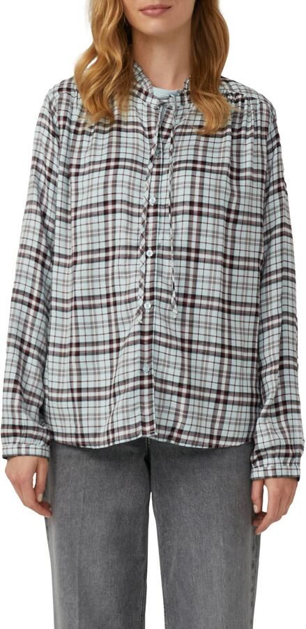 S.Oliver Geruite blouse met speelse details relaxed fit - Foto 4