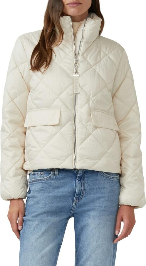 S.Oliver RED LABEL Regular fit gewatteerd jack met opstaande kraag - Foto 4