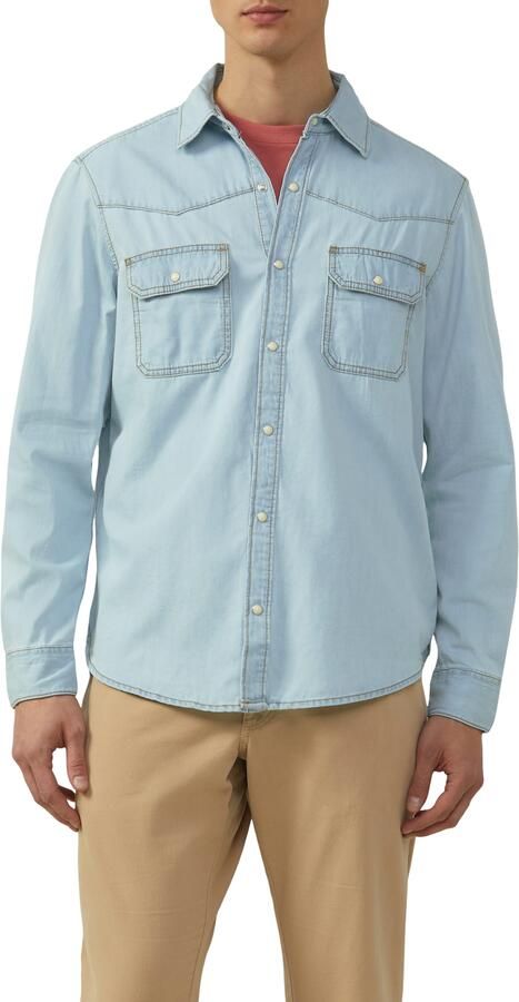 S.Oliver RED LABEL Regular fit jeansoverhemd van een katoenmix in western-stijl - Foto 4