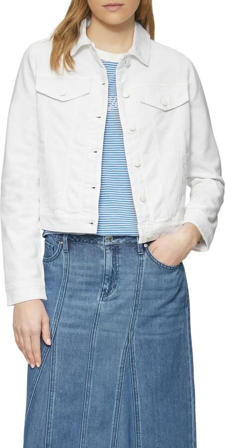 S.Oliver RED LABEL Boxy fit jeansjack van katoenmix met paspelzakken op de borst - Foto 2