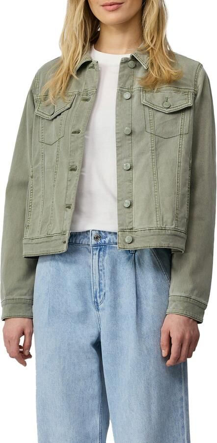 S.Oliver RED LABEL Boxy fit jeansjack van katoenmix met paspelzakken op de borst - Foto 4