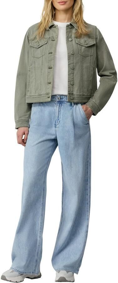 S.Oliver RED LABEL Boxy fit jeansjack van katoenmix met paspelzakken op de borst - Foto 2