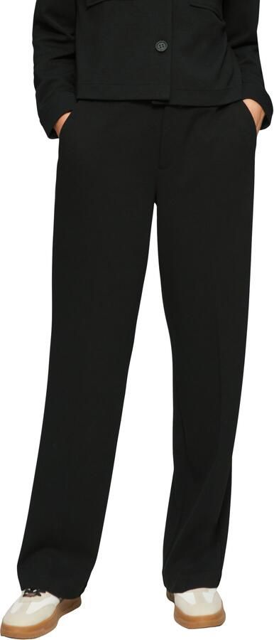 S.Oliver RED LABEL Loose fit wijde broek met viscose van piqué - Foto 4