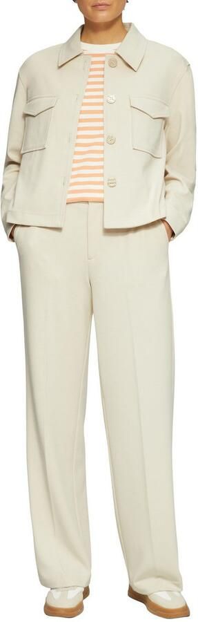 S.Oliver RED LABEL Loose fit wijde broek met viscose van piqué - Foto 4