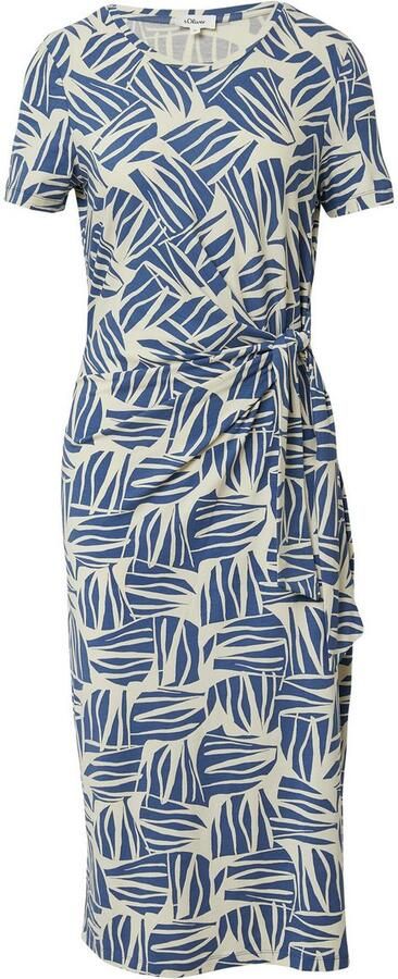 S.Oliver Jerseyjurk Zomerjurk met knoopdetail