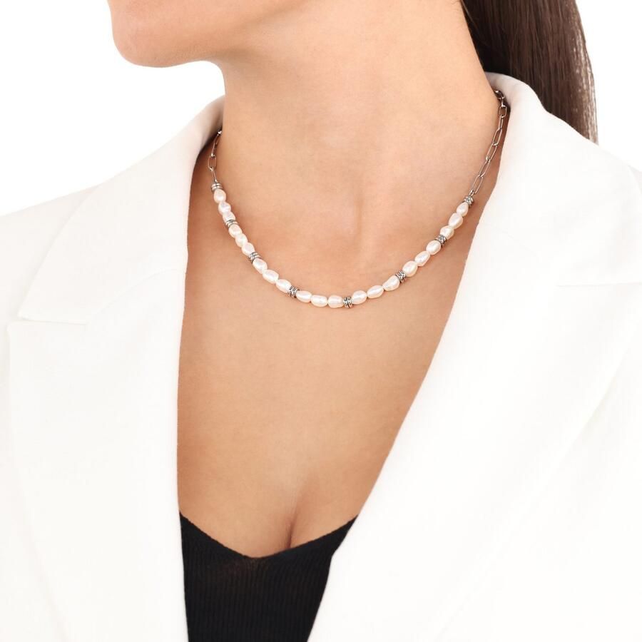 S.Oliver Ketting met hanger 2039727 met zoetwater-cultivéparel