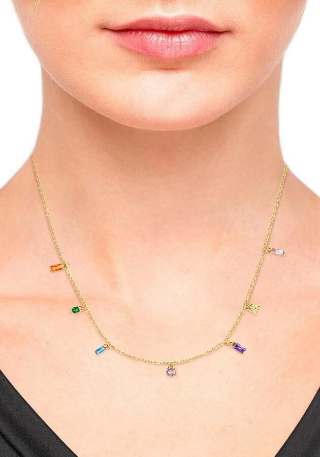S.Oliver Ketting met hanger Regenboog 2035510 met zirkoon (synthetisch)