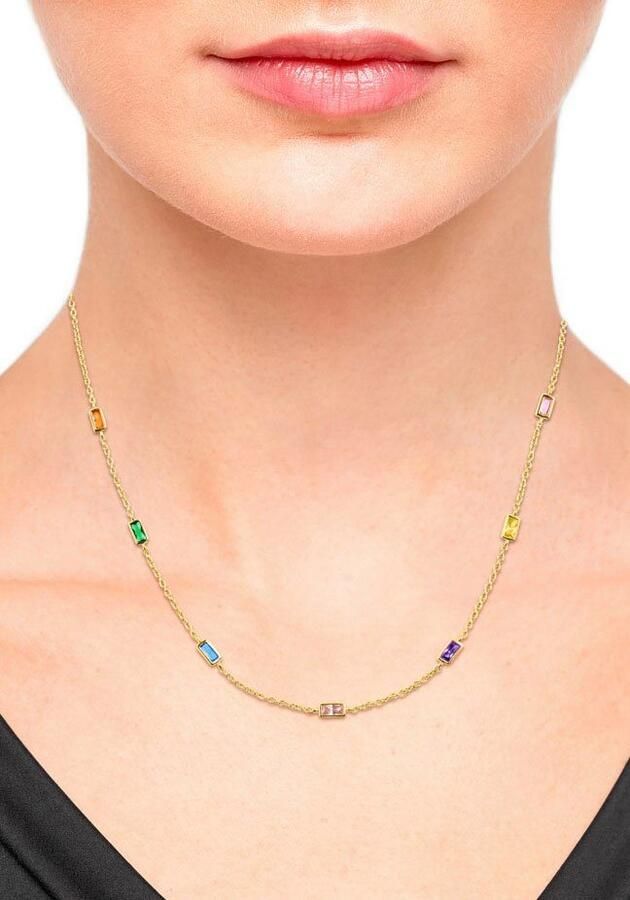 S.Oliver Ketting zonder hanger Regenbogen 2035501 met zirkoon (synthetisch)