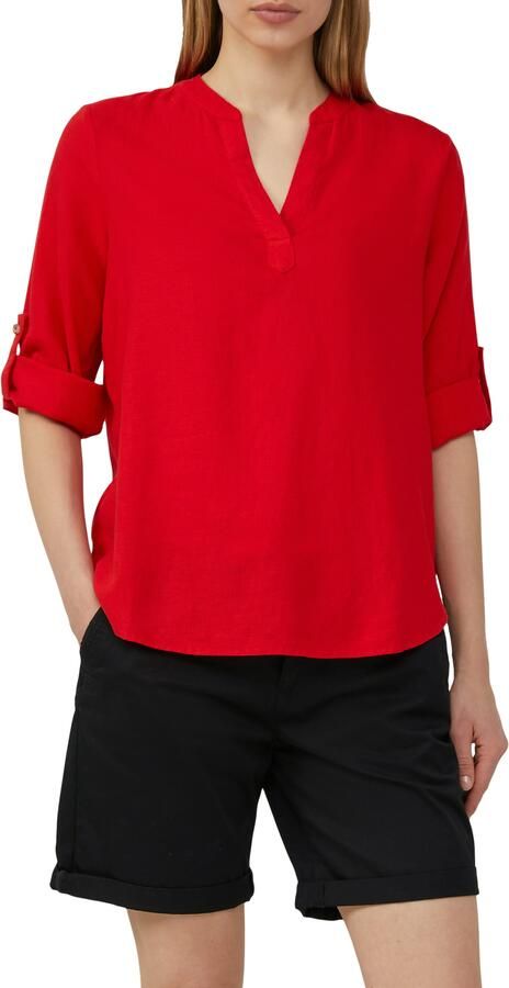 S.Oliver RED LABEL Regular fit blousetop van mix van linnen en viscose - Foto 4