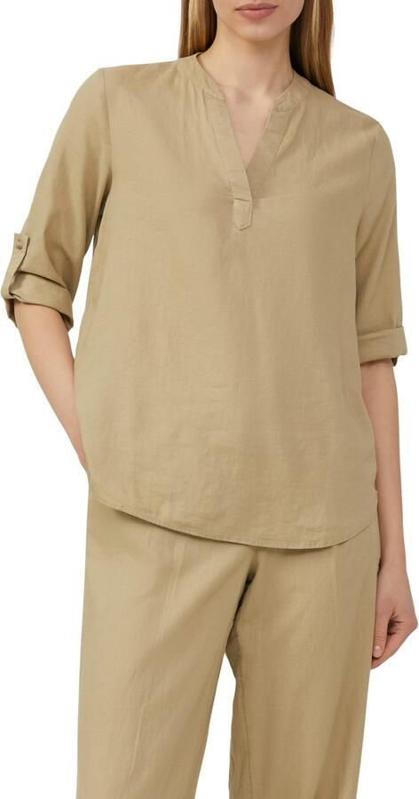 S.Oliver RED LABEL Regular fit blousetop van mix van linnen en viscose - Foto 4