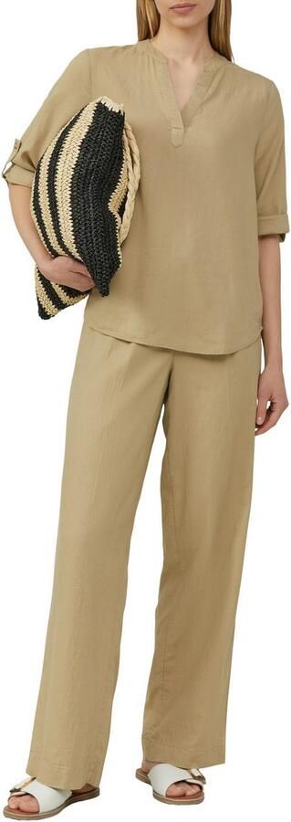 S.Oliver RED LABEL Regular fit blousetop van mix van linnen en viscose - Foto 2