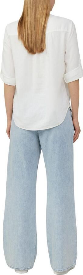 S.Oliver RED LABEL Regular fit blousetop van mix van linnen en viscose - Foto 3