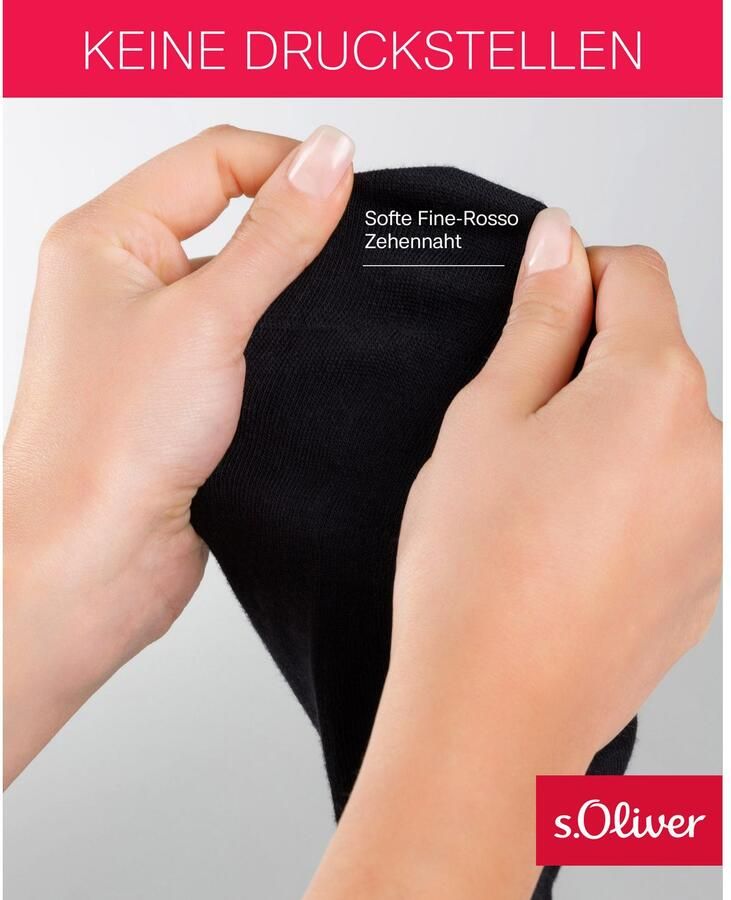 S.Oliver Korte sokken Essentials met onderhoudsvriendelijke materiaalmix (set 8 paar)