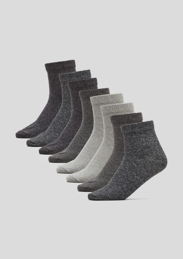 S.Oliver Korte sokken Essentials met onderhoudsvriendelijke materiaalmix (set 8 paar)