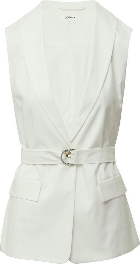 S.Oliver Lang gilet met twillstructuur