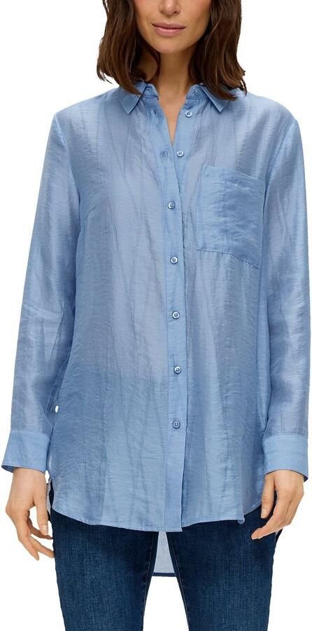 S.Oliver Lange blouse met semi-transparante patroonstructuur - Foto 4