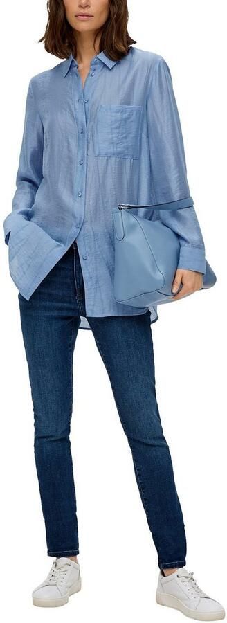 S.Oliver Lange blouse met semi-transparante patroonstructuur - Foto 3