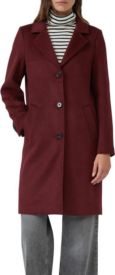 S.Oliver Lange jas met reverskraag en wol - Foto 6