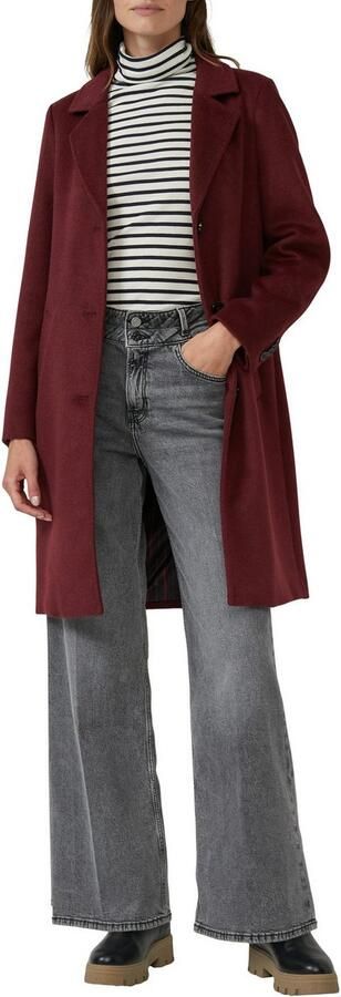 S.Oliver Lange jas met reverskraag en wol - Foto 4