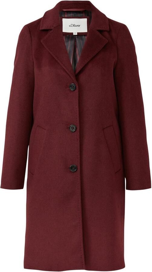 S.Oliver Lange jas met reverskraag en wol