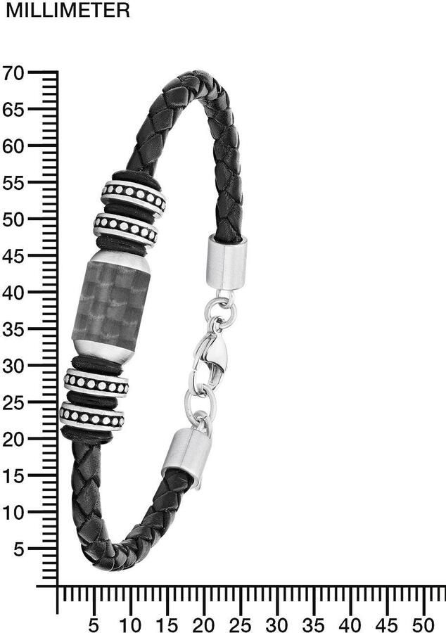 S.Oliver Leren armband Basiscollectie 2026108 - Foto 2