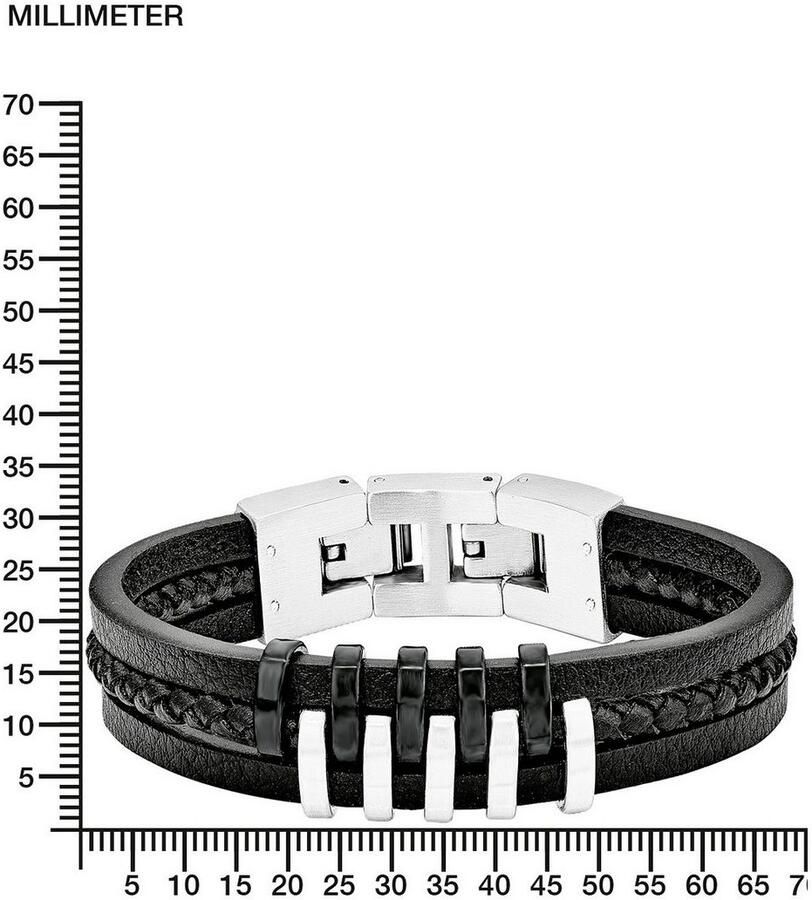 S.Oliver Leren armband SO1380x1 540643 met zirkoon (synthetisch)