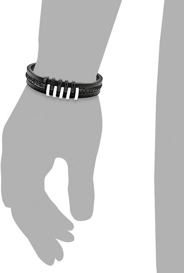 S.Oliver Leren armband SO1380x1 540643 met zirkoon (synthetisch) - Foto 2