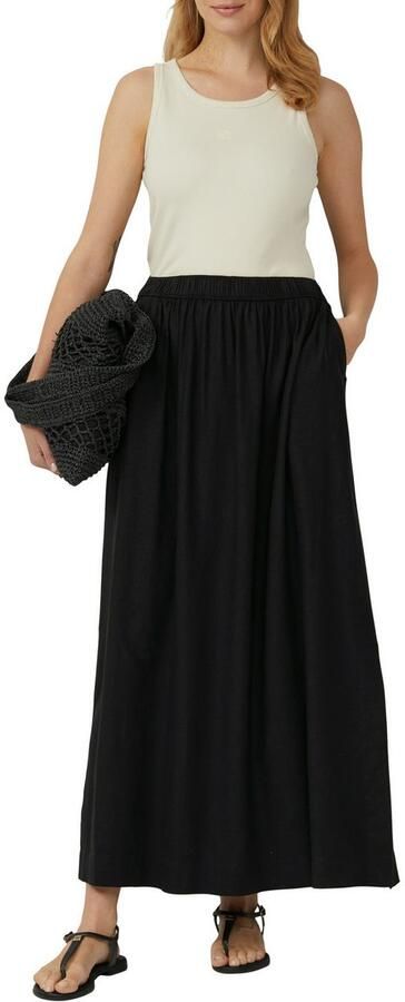 S.Oliver linnen midi rok zwart - Foto 4