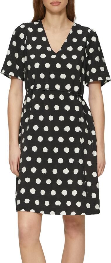 S.Oliver RED LABEL Getailleerde mini-jurk van viscosemix - Foto 4