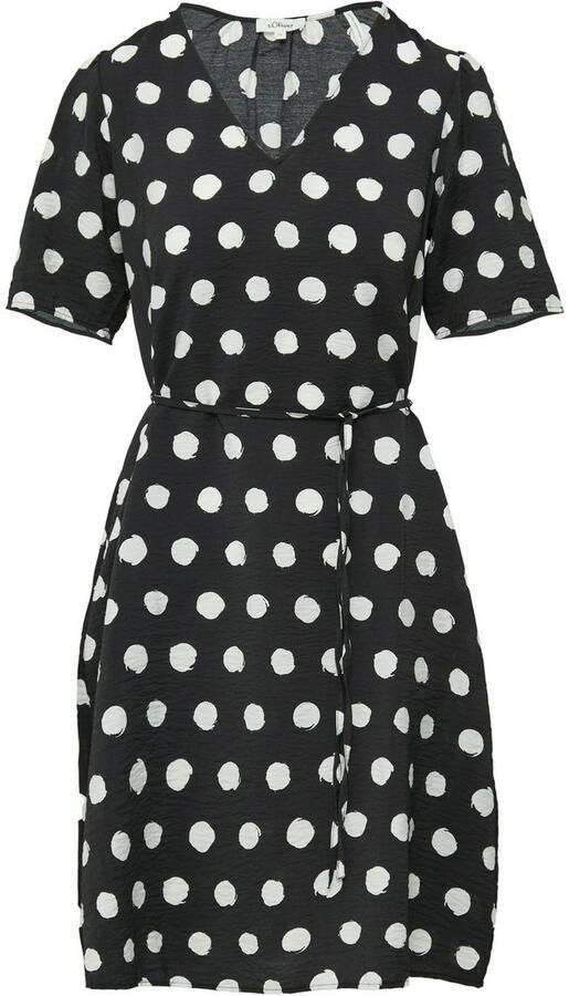 S.Oliver RED LABEL Getailleerde mini-jurk van viscosemix