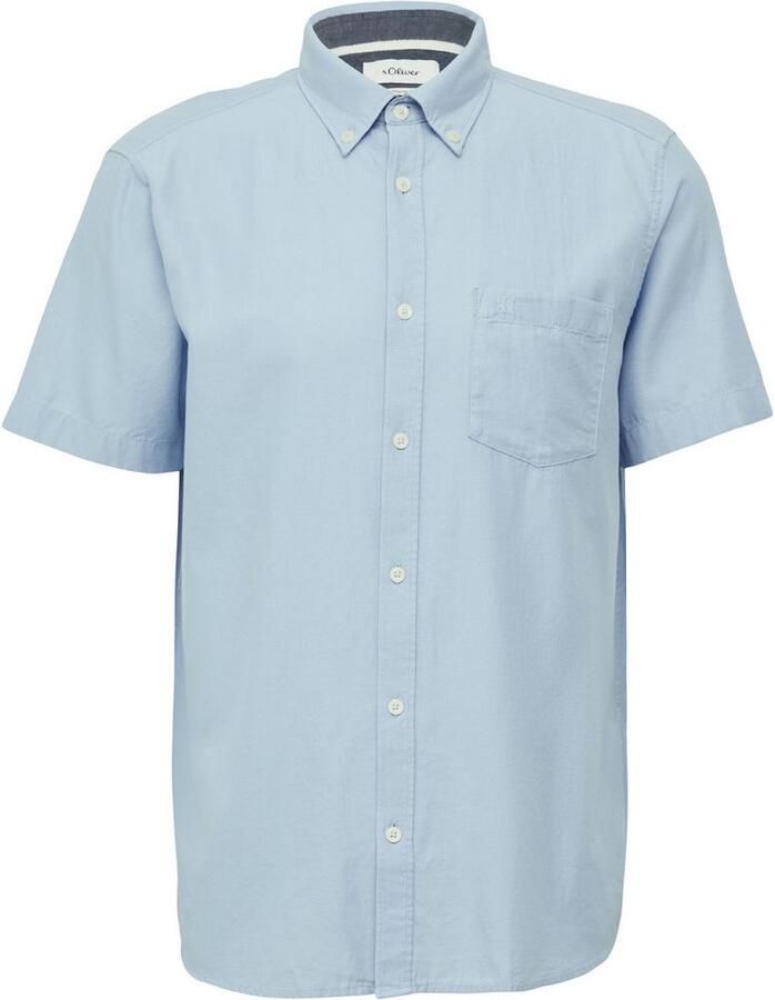 S.Oliver Overhemd met korte mouwen met geborduurd logo