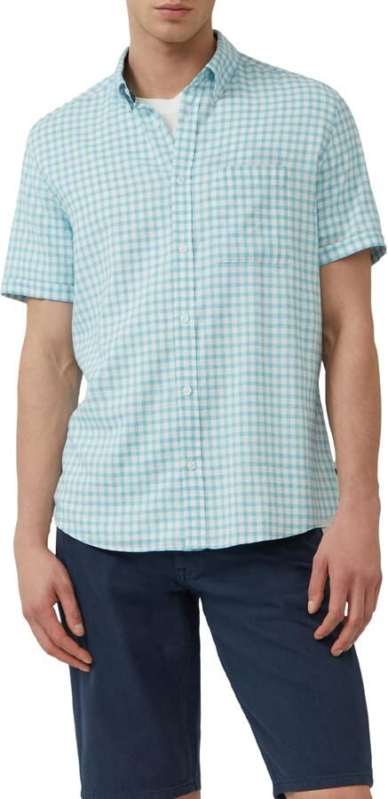 S.Oliver Overhemd met korte mouwen met geruit motief - Foto 4