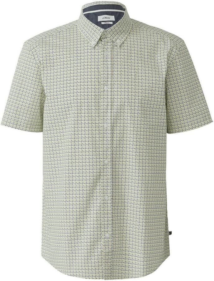 S.Oliver Overhemd met korte mouwen met ruitpatroon