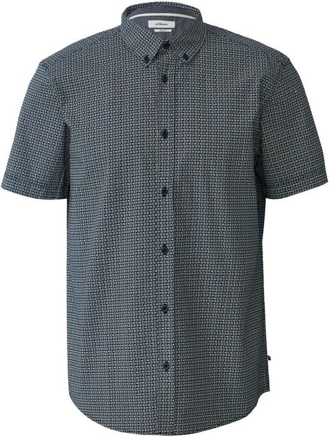 S.Oliver Overhemd met korte mouwen met ruitpatroon